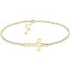 Sofia Milani - Bracciale da Donna in Argento 925 - Placcato in Oro - Ciondolo a Croce - B0331