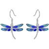 enjoylifecreative Orecchini a libellula da donna, in argento Sterling 925, con libellula blu, per compleanno, Natale, per mamma, figlia, moglie