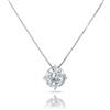 inSCINTILLE Punto Luce Collana Donna Argento 925 con Pietra di Zirconia Cubica (Diametro: 5 mm, Catena Argento - Pietra Bianca)