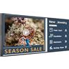 Canlarriz Supporto da parete FHD 700 Nits Digital Signage da 29 pollici, monitor LCD senza cornice per applicazioni commerciali, 2-32 GB, Android 9.0