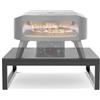 cozze® Aumento per Forno per Pizza - Stabile Inserto per Tavolo da Pizza per Cucina da esterno - Supporto ergonomico in Acciaio Verniciato a Polvere - Portata Fino a 80 kg - 20 x 60 x 60 cm