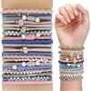 Yolev 20 Pezzi Elastici Capelli Bracciale con Fascia per Capelli Boho per Donna Bracciale Elastico con Coda di Cavallo Barrettes Accessori per Capelli Elasticizzati per Capelli