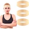 JJUNW 3 fasce elastiche per parrucche in silicone, con impugnatura antiscivolo, fascia elastica per parrucche per uomo e donna (naturale)