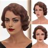 STfantasy Parrucche per dita degli anni '20 Flapper Blonde Misted Hair da donna (marrone)