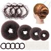 streeHerjjkeA1 Ciambelle per Chignon, Chignon a Ciambella,Retine per Capelli Chignon 4 Pz Chignon, 5 Elastici per Capelli e 20 Clip a Forma, Bambina per fissare parrucche capelli e chignon
