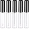 Molain Tubi vuoti per lucidalabbra da 10 ml, 5 pezzi, contenitori per labbra vuoti, contenitori per balsamo per labbra ricaricabili, mini tubi vuoti ricaricabili, per balsamo per labbra (nero)
