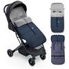 Interbaby Sacco Passeggino Invernale Universale Interbaby | Copri Passeggino Universale Morbida | Sacco Termico per Ovetto Rimovibile, Doppia Apertura, Facile da Lavare, Materiali Anallergici, Blu Navy