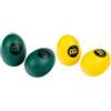 Meinl Percussion ES2-GREEN - Uova shaker (coppia), colore: Verde & ES2-Y - Uova shaker (coppia), colore: Giallo