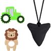 BLPRKOT 3 Pezzi Collana Da Masticare Sensoriale Per Bambini, Dentizione Neonati Giocattolo, Autismo Massaggiagengive, Collana Per Massaggiagengive In Silicone, Sicurezza Del Silicone Alimentare