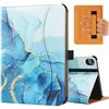FANRTE Custodia per iPad mini 7 (A17 Pro) 2024, iPad mini 6 2021, iPad mini 7a e 6a generazione da 21 cm, custodia a libro in pelle PU con supporto per pennino e angoli di visione multipli (marmo