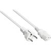 Good Connections P0030-W015 - Cavo di rete con spina Schuko E+F (CEE 7/7, dritto) a presa C13 per apparecchi a freddo (dritta), 0,75 mm2, 1,5 m, colore: Bianco