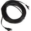 PremiumCord Cavo Patch CAT 6 UTP Flach, 1Gbit/s, Cavo Ethernet, LAN, RJ45 Connettori, Flessibile e Robusto, AWG 26/7, Conduttori 100% CU, Nero, 15 m