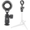 Ausla Supporto per Microfono da Scrivania Regolabile 180°, Foro per Vite 3/8 e 5/8 Filettatura 22mm Anti Vibrazione
