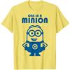 Minions Despicable Me Minions Blue Bob One Minion Maglietta, Uomo, Limone, S