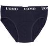 Set 6 Pezzi Slip Uomo Mutande Cotone Elasticizzato Intimo Nero Grigio Blu VEQUE