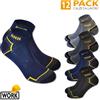 Set 12 Paia Fantasmini Uomo Calzini Cotone Lavoro Calze Rinforzante 40/46 VEQUE