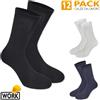 Set 12 Paia Calzini Uomo Da Lavoro Calze Spugna Caldo Cotone Work 40/46 VEQUE
