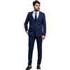 Abito Uomo Gessato Completo Giacca Pantaloni Cerimonia Vestito Elegante VEQUE