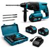 Martello Trapano Demolitore Perforatore a Batteria + valigetta completa di punte