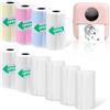 Suynauetev 10 Rotoli Carta Adesiva Per Stampante Rotoli Pos Rotolini Pos Carta Termica Carta per Mini Stampante Adesivi per Mini Stampante Fotografica Termica Foto Stampanti per Adesivi Testo Bianco