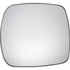 A ABSOPRO Specchio Retrovisore Laterale Destro per Renault Kangoo 08-12 | Bianco, Vetro Reale, Elettrico, Convesso, Non Riscaldato, 19.5cm, Con Piastra Di Supporto