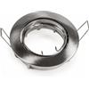 IMPORT Portafaretto in alluminio da incasso fisso e orientabile per lampade MR16 diametro 50 mm