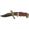 Coltello pieghevole con manico in legno e dettagli dorati