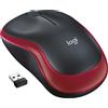 LOGITECH Mouse Logitech wireless ottico rosso