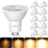 Lepro Lampadine LED GU10 Dimmerabili, Bianco Caldo 2700K, 4.5W 345lm, 50W Equivalente, Fascio Stretto 38°, Lampadine LED GU10 a Risparmio Energetico, Confezione da 10