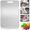 SUFANG Tagliere in Titanio Per Cucina, Tagliere In Acciaio Inox, Doppia faccia taglieri acciaio inoxCucina per Carne, Frutta, Verdura Pasta da Forno (34 * 23 cm)