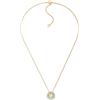 Michael Kors collana con pendente da Donna in ottone con chiusura ad anello a molla,Oro all'arancia