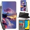 PHINIENLAND Cover per Samsung Galaxy J6 2018 Case PU Pelle Custodia [Kickstand] [Chiusura magnetica] [Slot per Schede], Portafoglio Flip Custodia per Samsung J6 2018,Montagna