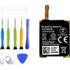 ERYNK APP00296 Batteria di ricambio compatibile con Apack fossil Gen 5 Fossil Julianna HR FTW6035 con set di attrezzi (310 mAh, 3,85 V)