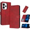 PanXCase Cover Libro per Reno 15 FS 5G 4G / Reno 15 F 5G 4G | Custodia Wallet in Pelle PU, Funzione Supporto, 3 Scomparti Portacarte, Chiusura Magnetica, Case Antiurto, Red