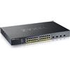 Zyxel Nebula Switch PoE + Smart Managed Ethernet 24 porte Gigabit con 375 Watt Budget e 4 slot SFP + 10G, modalità Cloud ibrida [XGS1935-28HP]