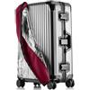 Linpr Coprivaligia Elastico Trasparente in PVC - Impermeabile per Valigie Grande/Media/Cabina, Non Richiede Smontaggio, 18-32 Pollici Copri aligia (Rosso, 26 Pollici)