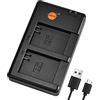 DSTE CB-2LC Batteria USB Dual Quick Caricatore Compatibile per Canon NB-10L, NB-10LH, PowerShot G1X, G15, G16, SX40 HS, SX50 HS
