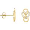SOFIA MILANI - Orecchini da Donna in Argento 925 - Placcati in Oro e con Pietra Zircone - Orecchini a Perno a Cuore Infinito - 20910