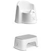 BabyBjörn Bundle of BabyBjörn Vasino Poltroncina, Bianco/Grigio + Gabello per Bambini, Bianco/Grigio
