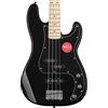 Fender Squier by Fender Affinity Series Precision, Basso Elettrico, Tastiera in Acero, Battipenna Nera, Nero, Include lezioni virtuali gratuite su Fender Play
