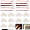 CJMUQHEHH COB LED Strip Connettori 2 Poli - 10 Angolari e 10 Centrali Trasparenti per Strisce 8mm, 12V/24V