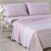 Caleffi Completo Letto Matrimoniale 100% Cotone Morbido - Lenzuolo Sotto con Angoli 180x200x25 cm, Lenzuolo Sopra 240x280 cm, 2 Federe 50x80 cm (Gocce Rosa)