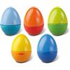 HABA 7733 Musical Eggs - 5 Wooden Eggs with Acoustic Sounds for Ages 2 and Up (Made in Germany)