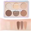 HISUNBEN Professional Makeup Highlight & Contour Pro, kit di contorni in polvere, 6 tappetini e sfumature in madreperla SkinColor