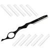 Azonelife Rasoio Sfoltimento Pro-Grade, Forbici Professionali Rasoio Pettine Diradamento Capelli, Acciaio Inossidabile Premium Feather Hair Styling Razor Adatto a Tous Les Styles con 10 Lame