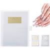 Lusofie Album per Collezionare Adesivi per Unghie Artistiche Libro Portaoggetti per Fotografici con 80 Slot Scatola Portaoggetti Trasparente per Adesivi Cartoline Fotografiche Fai-da-te