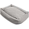 Record - Cuccia per Cani e Gatti Mono Design in Cotone. Lettino imbottito per animali a rapida asciugatura morbido e accogliente. Cuscino rettangolare per cani e gatti |S - 60x 45x17h, Grigio