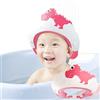 FUSACONY Cuffia da doccia per bambini, cappello da bagno per bambini, scudo per lavaggio dei capelli, cuffia e visiera regolabile per bambini, occhi e orecchie per bambini, cappello impermeabile