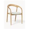 Westwing Collection Sedia con braccioli in legno di frassino con cuscino seduta Camille