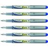 PILOT Set di 6 penne stilografiche usa e getta V-Pen SILVER a punta media blu